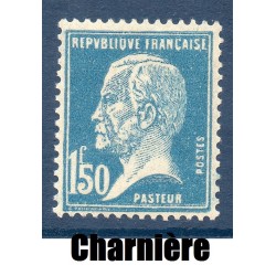 Timbre France Yvert No 181 Pasteur 1.50 Fr bleu neuf * avec trace de charnière