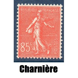 Timbre France Yvert No 204 Semeuse lignée 85ct Rouge neuf * avec trace de charnière
