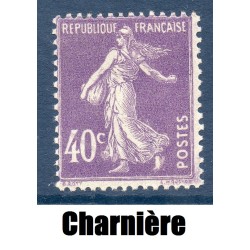 Timbre France Yvert No 236 type Semeuse Fond plein Violet neuf * avec trace de charnière
