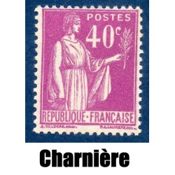 Timbre France Yvert No 281 Type paix lilas neuf * avec trace de charnière
