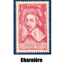 Timbre France Yvert No 305 Cardinal de Richelieu neuf * avec trace de charnière