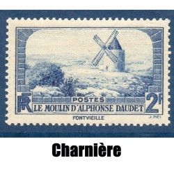 Timbre France Yvert No 311 Moulin d'Alphonse Daudet neuf * avec trace de charnière