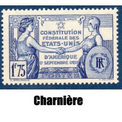 Timbre France Yvert No 357 Constitution des états unis * avec trace de charnière