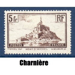 Timbre France Yvert No 260a Mont Saint-Michel Type I neuf * avec trace de charnière