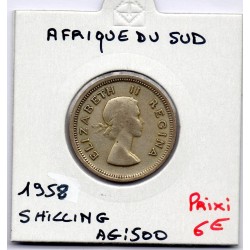 Afrique du sud 1 shilling 1958 TB KM 49 pièce de monnaie