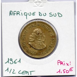 Afrique du sud 1/2 cent 1961 TTB KM 56 pièce de monnaie