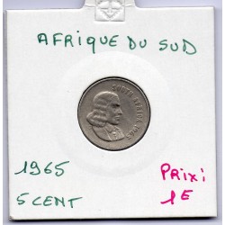 Afrique du sud 5 cents 1965 TTB KM 67.1 pièce de monnaie
