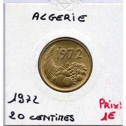 Algérie 20 centimes 1972 Sup KM 103 pièce de monnaie