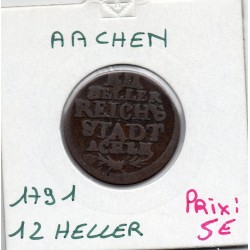 Achen 12 Heller 1791 B KM 51 pièce de monnaie