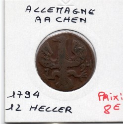 Achen 12 Heller 1794 TB KM 51 pièce de monnaie