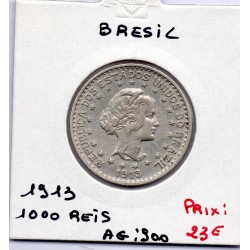 Brésil 1000 reis 1913 Spl, KM 513 pièce de monnaie