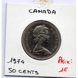 Canada 50 cents 1974 Sup, KM 75 pièce de monnaie