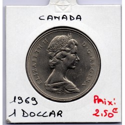 Canada 1 dollar 1969 TTB, KM 76 pièce de monnaie
