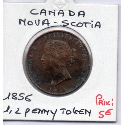 Nouvelle Ecosse jeton 1/2 penny 1856 TTB, pièce de monnaie