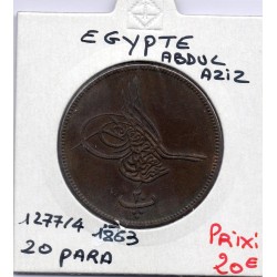 Egypte 20 para 1277 AH an 4 - 1863 Sup-, KM 244 pièce de monnaie