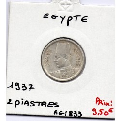 Egypte 2 piastres 1356 AH - 1937 Sup, KM 365 pièce de monnaie