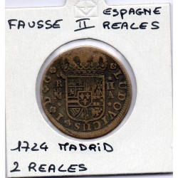 Espagne Luis 1er imitation 2 reales 1724 Madrid TB, KM - pièce de monnaie