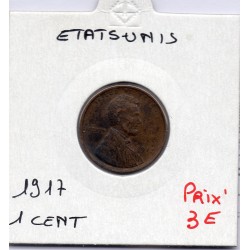 Etats Unis 1 cent 1917 TTB+, KM 132 pièce de monnaie
