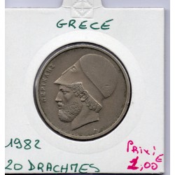 Grece 20 Drachmai 1982 Sup, KM 120 pièce de monnaie