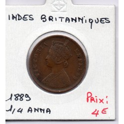 Inde Britannique 1/4 anna 1889 TTB, KM 467 pièce de monnaie