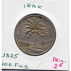 Irak 100 fils 1975 TTB, KM 129 pièce de monnaie