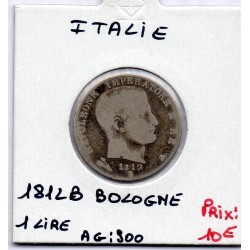 Italie Napoléon 1 Lire 1812 B Bologne TB-, KM C8 pièce de monnaie
