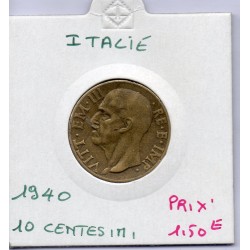 Italie 10 centesimi 1940 R Rome TTB, KM 74a pièce de monnaie