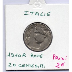Italie 20 centesimi 1910 R TTB, KM 44 pièce de monnaie