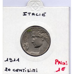 Italie 20 centesimi 1918 surfrappe sur KM 28 TTB, KM 58 pièce de monnaie