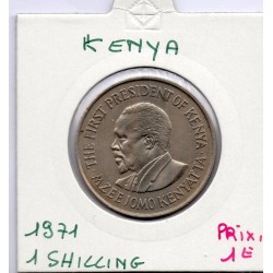 Kenya 1 shilling 1971 TB, KM 14 pièce de monnaie