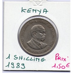 Kenya 1 shilling 1989 TTB, KM 20 pièce de monnaie