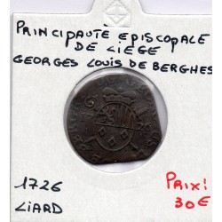 Liège Georges-Louis de Berghes, Liard 1726, KM 134 pièce de monnaie