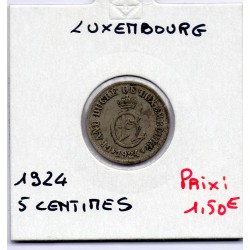 Luxembourg 5 centimes 1924 TTB, KM 33 pièce de monnaie