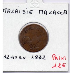 Malaisie Malacca 1 Keping 1832 TB, KM 8.1 pièce de monnaie