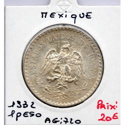 Mexique 1 Peso 1932 Sup, KM 455 pièce de monnaie