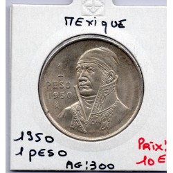 Mexique 1 Peso 1950 Sup, KM 457 pièce de monnaie