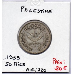 Palestine 50 Mils 1939 Sup, KM 6 pièce de monnaie