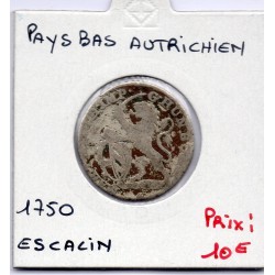 Pays-Bas Autrichiens Escalin Main Anvers 1750 B, KM 4 pièce de monnaie