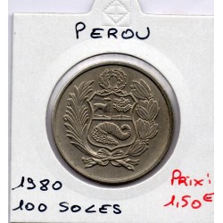 Pérou 100 soles de oro 1980 Sup, KM 283 pièce de monnaie
