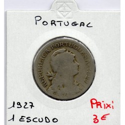Portugal 1 escudo 1927 B, KM 578 pièce de monnaie