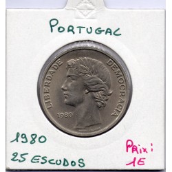 Portugal 25 escudos 1980 Sup, KM 607a pièce de monnaie