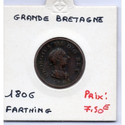 Grande Bretagne Farthing 1806 TTB, KM 661 pièce de monnaie