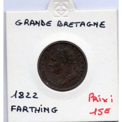 Grande Bretagne Farthing 1822 Sup-, KM 677 pièce de monnaie