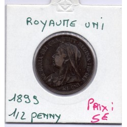 Grande Bretagne 1/2 Penny 1899 TTB, KM 789 pièce de monnaie