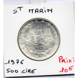 Saint Marin 500 lire 1976 Sup, KM 58 pièce de monnaie