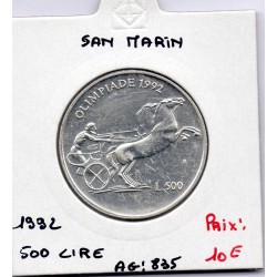 Saint Marin 500 lire 1992 Sup, KM 276 pièce de monnaie