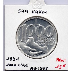 Saint Marin 1000 lire 1991 Sup, KM 270 pièce de monnaie