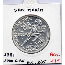 Saint Marin 1000 lire 1991 Sup, KM 272 pièce de monnaie