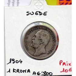 Suède 1 krona 1904 TB, KM 760 pièce de monnaie