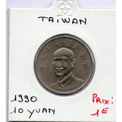 Taiwan 10 Yuan 1990 Sup, KM Y 553 pièce de monnaie